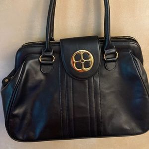 IMAN Black Leather Satchel: Gently Used